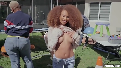 Hawt babe with a huge cock and her boyfriend