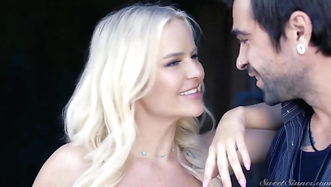 Spanish blonde gets a creampie