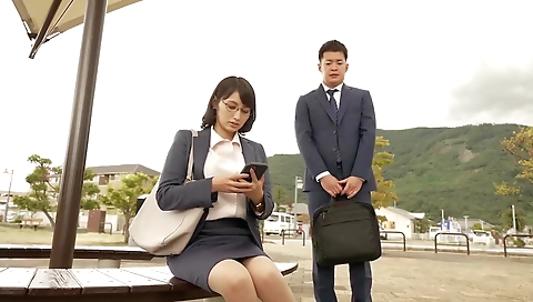 Mature japanese av model fucks by cock