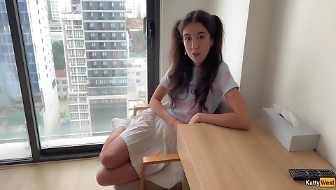 Beautiful brunette gets her ass hole banged