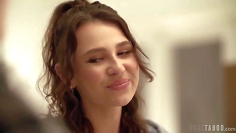 Horny slut takes a hard dick