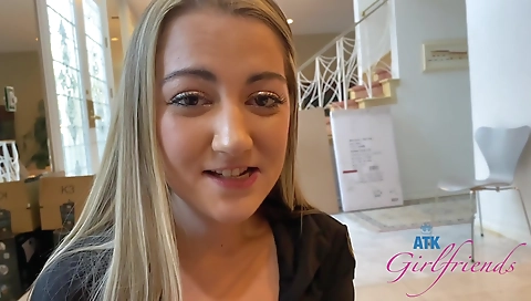 Hot girl with huge tits gets fucked and cum