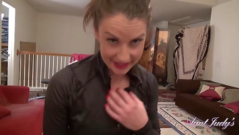 Beauty girl with a hot probe